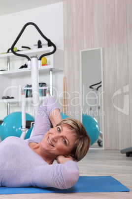 Woman doing push-ups