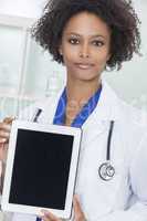African American Female Doctor With Tablet Computer