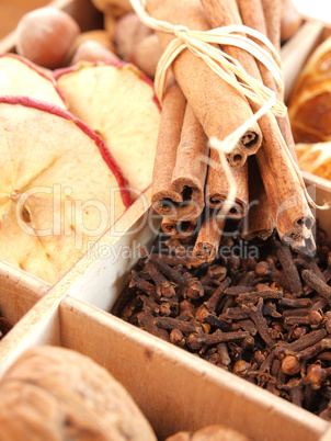 Dried fruits and herbs