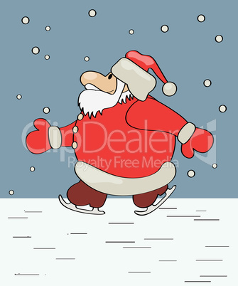 Skating Santa