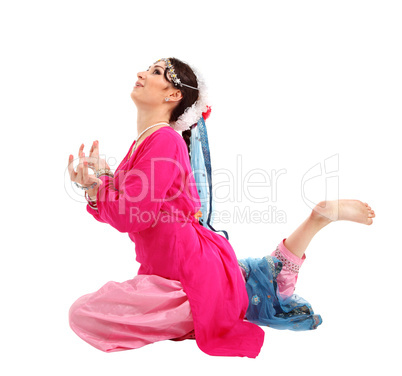Young girl in the Indian national costume Young girl in the Indian national costume