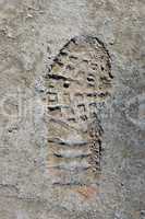 footprint on concrete texture
