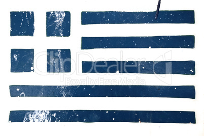 greek flag grunge stencil
