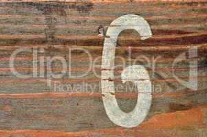 number six wood background