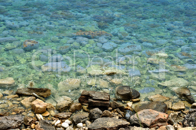 sea water stone beach background