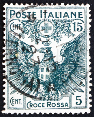 Postage stamp Italy 1915 Italian Eagle Bearing Arms of Savoy