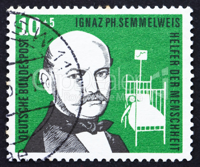 Postage stamp Germany 1956 Ignaz Philipp Semmelweis