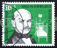 Postage stamp Germany 1956 Ignaz Philipp Semmelweis