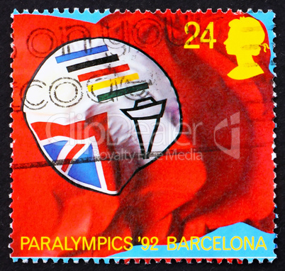 Postage stamp GB 1992 Flag of British Paralympic Association