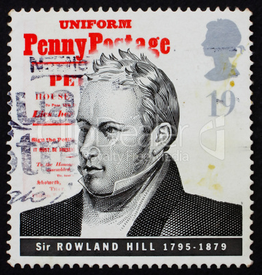 Postage stamp GB 1995 Sir Rowland Hill, originator of penny post