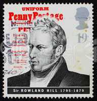 Postage stamp GB 1995 Sir Rowland Hill, originator of penny post
