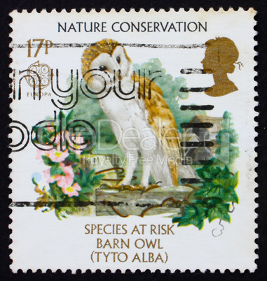 Postage stamp GB 1986 Barn owl