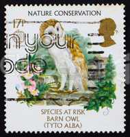 Postage stamp GB 1986 Barn owl