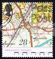 Postage stamp GB 1991 Map of Village of Hamstreet, Kent