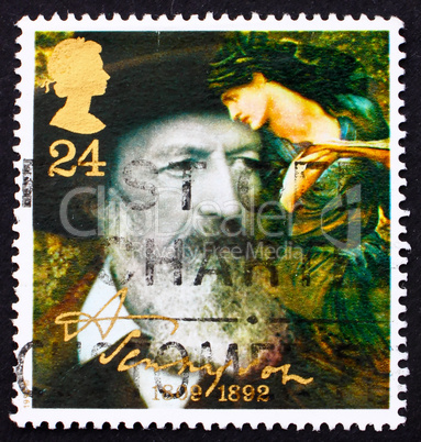 Postage stamp GB 1992 Alfred Lord Tennyson, Poet Laureate