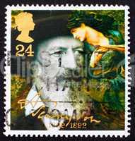 Postage stamp GB 1992 Alfred Lord Tennyson, Poet Laureate