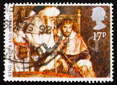 Postage stamp GB 1988 King Arthur and Merlin