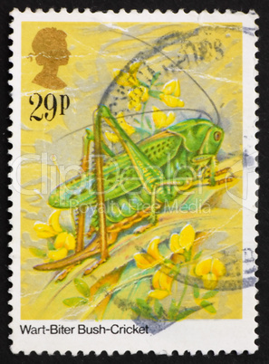 Postage stamp GB 1984 Wart-Biter Bush-Cricket