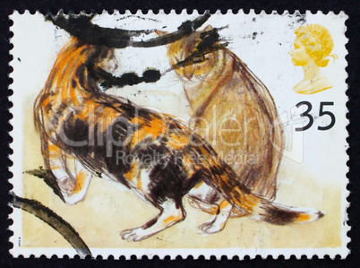 Postage stamp GB 1995 Abyssinian cats
