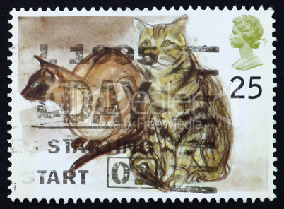 Postage stamp GB 1995 Siamese cats