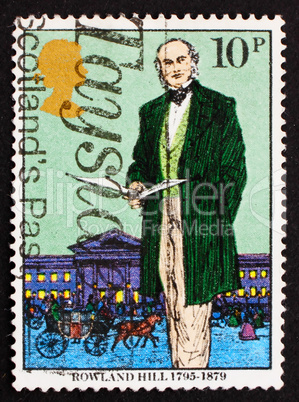 Postage stamp GB 1979 Sir Rowland Hill, originator of penny post