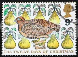 Postage stamp GB 1977 Partridge in a Pear Tree