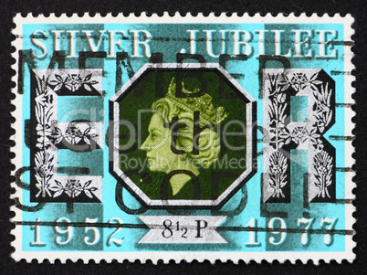 Postage stamp USA 1977 Queen Elizabeth II