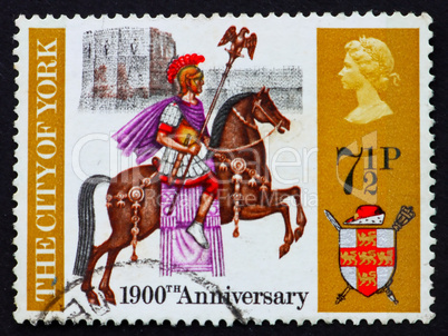 Postage stamp GB 1971 Roman centurion on horseback