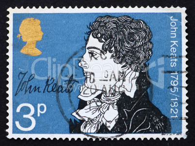 Postage stamp GREAT BRITAIN 1971 John Keats, writer