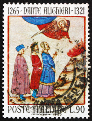 Postage stamp Italy 1965 Dante in Purgatory, Dante Alighieri, po