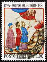 Postage stamp Italy 1965 Dante in Purgatory, Dante Alighieri, po