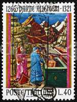 Postage stamp Italy 1965 Dante in Hell, Dante Alighieri, poet