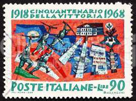 Postage stamp Italy 1968 Battle of Vittorio Veneto