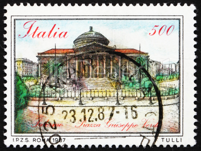 Postage stamp Italy 1987 Piazza Giuseppe Verdi, Palermo