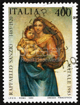 Postage stamp Italy 1983 Sistine Madonna, by Raphael