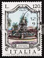 Postage stamp Italy 1977 Palm Fountain, Palmi, Italy