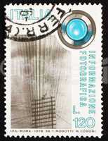 Postage stamp Italy 1978 Telegraph Wires and Lens
