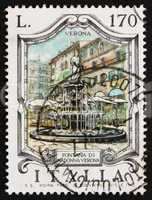 Postage stamp Italy 1976 Madonna Fountain, Verona