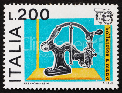 Postage stamp Italy 1976 Hand Canceler, 19th Century