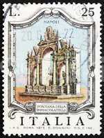 Postage stamp Italy 1973 Immacolatella Fountain, Naples