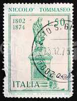 Postage stamp Italy 1974 Nicollo Tommaseo Statue