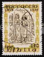 Postage stamp Italy 1975 Frontispiece for Fiametta, by Giovanni