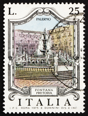 Postage stamp Italy 1973 Pretoria Fountain, Palermo
