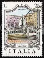 Postage stamp Italy 1973 Pretoria Fountain, Palermo