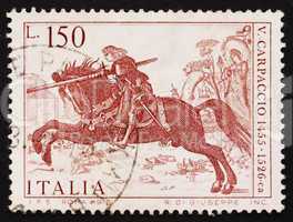 Postage stamp Italy 1976 St. George, Painting by Vittore Carpacc