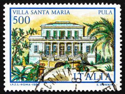 Postage stamp Italy 1985 Villa Santa Maria, Pula, Sardinia