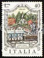 Postage stamp Italy 1974 Oceanus Fountain, Florence