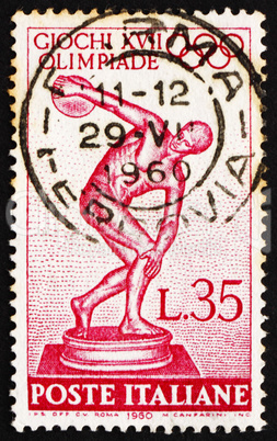 Postage stamp Italy 1960 Statue of Discobolus by Myron