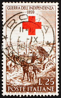 Postage stamp Italy 1959 After the Battle of Magenta, by Giovann