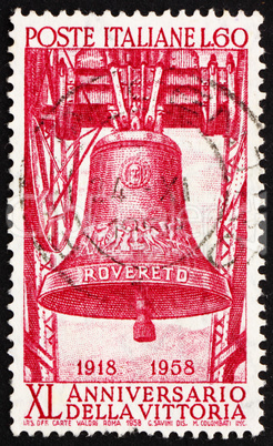 Postage stamp Italy 1958 War Memorial Bell of Rovereto